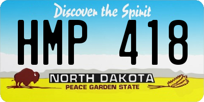 ND license plate HMP418