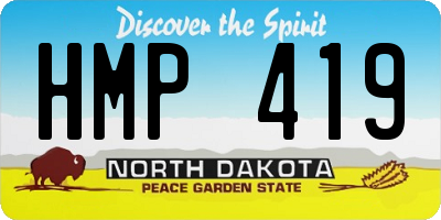 ND license plate HMP419