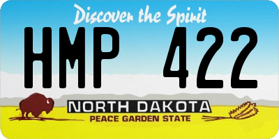 ND license plate HMP422