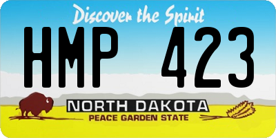 ND license plate HMP423