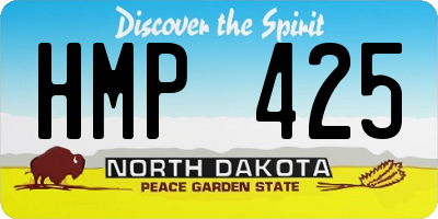 ND license plate HMP425