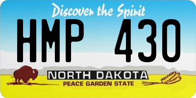 ND license plate HMP430