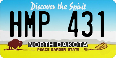 ND license plate HMP431