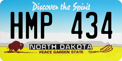 ND license plate HMP434
