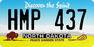 ND license plate HMP437