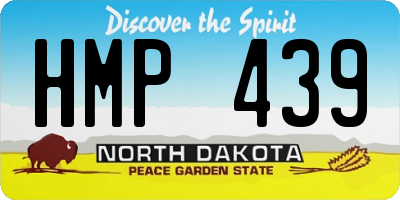 ND license plate HMP439