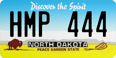 ND license plate HMP444
