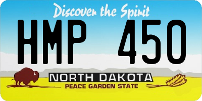 ND license plate HMP450