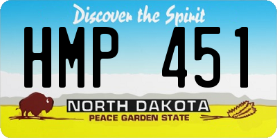 ND license plate HMP451