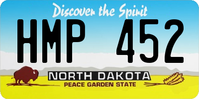 ND license plate HMP452