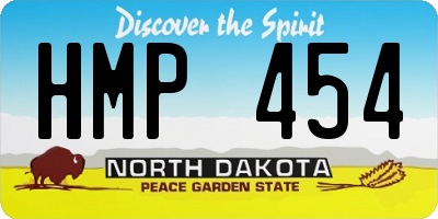 ND license plate HMP454