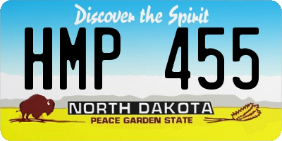 ND license plate HMP455