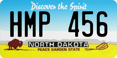 ND license plate HMP456