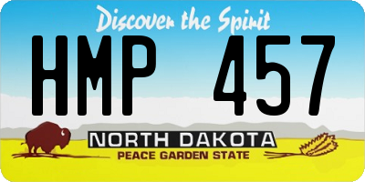 ND license plate HMP457