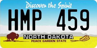 ND license plate HMP459
