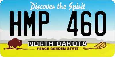 ND license plate HMP460