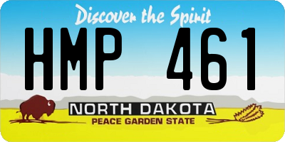 ND license plate HMP461