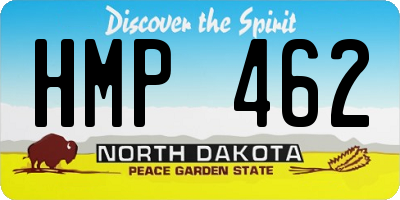 ND license plate HMP462