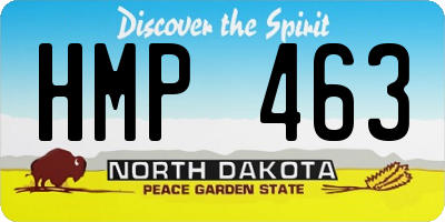 ND license plate HMP463