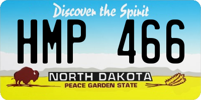 ND license plate HMP466