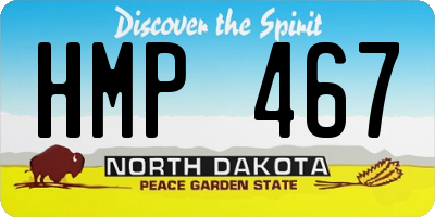 ND license plate HMP467