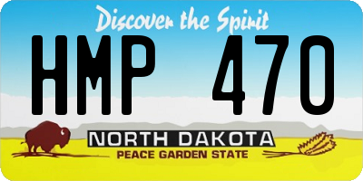 ND license plate HMP470