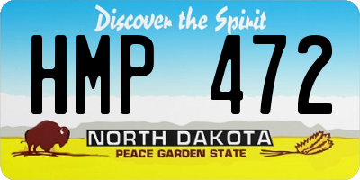 ND license plate HMP472