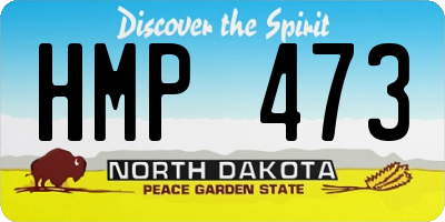 ND license plate HMP473