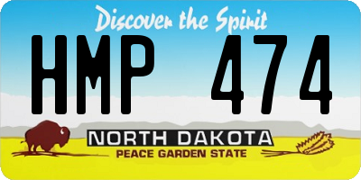 ND license plate HMP474
