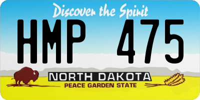 ND license plate HMP475