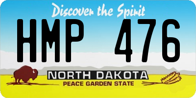 ND license plate HMP476