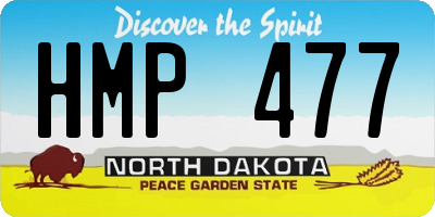 ND license plate HMP477