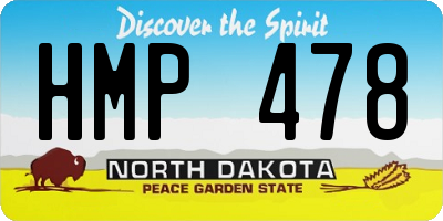 ND license plate HMP478