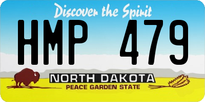 ND license plate HMP479