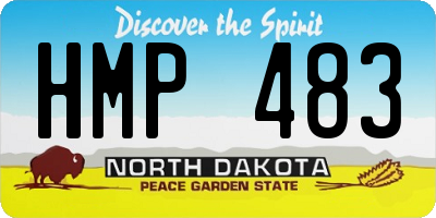 ND license plate HMP483