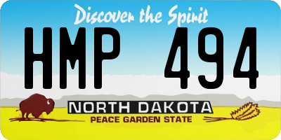 ND license plate HMP494