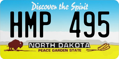 ND license plate HMP495