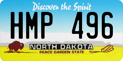 ND license plate HMP496
