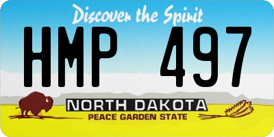 ND license plate HMP497
