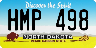 ND license plate HMP498