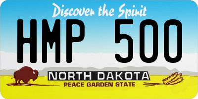 ND license plate HMP500