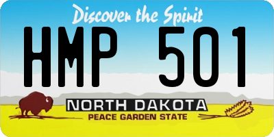 ND license plate HMP501