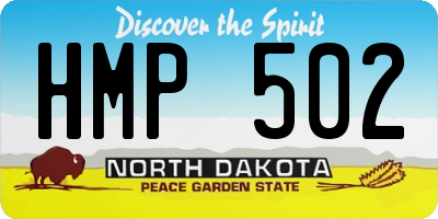 ND license plate HMP502