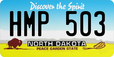 ND license plate HMP503