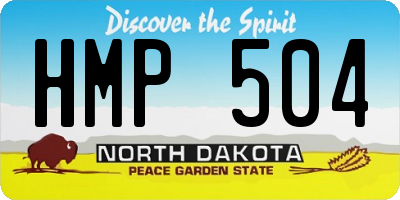 ND license plate HMP504