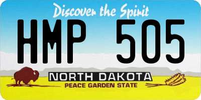 ND license plate HMP505