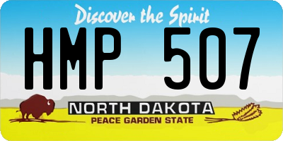 ND license plate HMP507