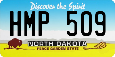 ND license plate HMP509