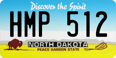 ND license plate HMP512