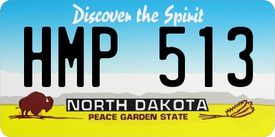 ND license plate HMP513